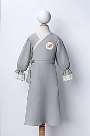 Müslin Çocuk Namaz Elbisesi | Kalp ve Gül