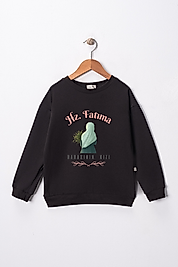 Kız Çocuk "Hz Fatıma"  Baskılı Pamuklu Sweat