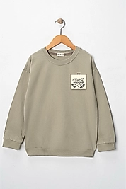 Kız Çocuk "Namazla Kalbim Çiçek Açıyor"  Baskılı Pamuklu Sweat