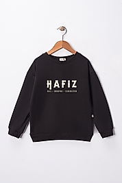 Erkek Çocuk "Hafız" Baskılı Pamuklu Sweat
