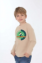 Erkek Çocuk "Saad Bin Ebi Vakkas" Baskılı Pamuklu Sweat