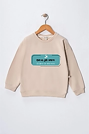 Erkek Çocuk "Musab Bin Umeyr" Baskılı Pamuklu Sweat