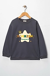 Çocuk "Ramazan Paylaşmaktır"  Baskılı Pamuklu Sweat