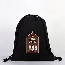 "Teravih Çantası Dua"  Baskılı Ham Bez Sırt Çantası %100 Pamuk