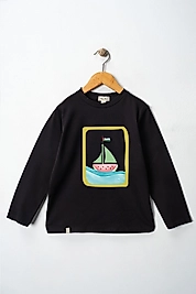 Yetişkin Uzun Kollu Bisiklet Yaka "Sumud, Özgür Filistin" Baskılı Tişört Mevsimlik Pamuklu