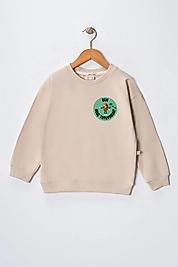Çocuk "Ben Oruç Tutuyorum"  Baskılı Pamuklu Sweat