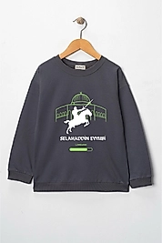 Erkek Çocuk  "Selahaddin Eyyubi" Baskılı Pamuklu Sweat