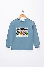 Çocuk "Ramazan Süper Kahramanları"  Baskılı Pamuklu Sweat