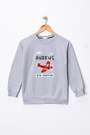 Çocuk "Hürkuş"  Baskılı Pamuklu Sweat