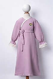 Müslin Çocuk Namaz Elbisesi | Kabe Çiçekli