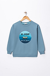 Erkek Çocuk "Hz Osman"  Baskılı Pamuklu Sweat
