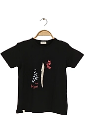 Yetişkin Kısa Kollu Bisiklet Yaka "Elif Nesli Geliyor" Baskılı Tişört Mevsimlik Pamuklu