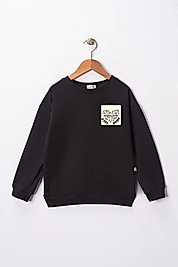 Kız Çocuk "Namazla Kalbim Çiçek Açıyor"  Baskılı Pamuklu Sweat