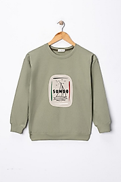 Çocuk "Sumud" Baskılı Pamuklu Sweat