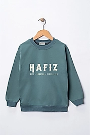 Erkek Çocuk "Hafız" Baskılı Pamuklu Sweat