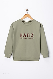 Erkek Çocuk "Hafız" Baskılı Pamuklu Sweat