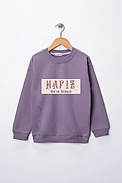 Kız Çocuk "Hafız Kuran Yolcusu" Baskılı Pamuklu Sweat