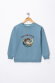 Erkek Çocuk "Hz Enes Bin Malik" Baskılı Pamuklu Sweat