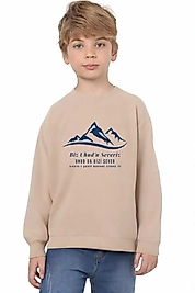 Erkek Çocuk "Uhud" Baskılı Pamuklu Sweat