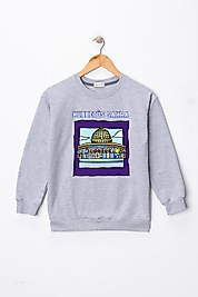 Çocuk "Kubbetüs Sahra" Baskılı Pamuklu Sweat