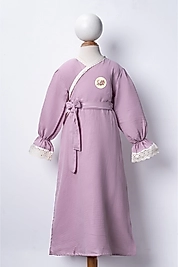 Müslin Çocuk Namaz Elbisesi | Kalp ve Gül