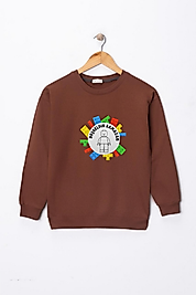 Erkek Çocuk Siyah "Hoşgeldin Ramazan" Baskılı Pamuklu Sweat