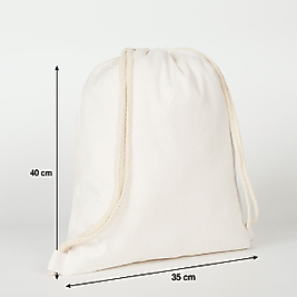 "Hz Aişe" Baskılı Ham Bez Sırt Çantası %100 Pamuk