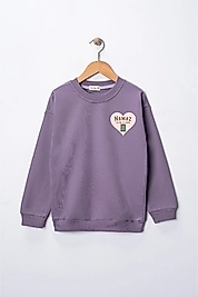 Kız Çocuk "Namaz Kalbe Şifadır"  Baskılı Pamuklu Sweat