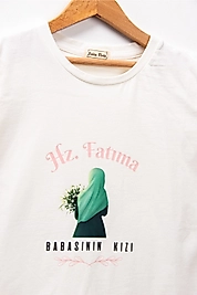 Kız Çocuk Tüllü "Hz. Fatıma" Baskılı Elbise