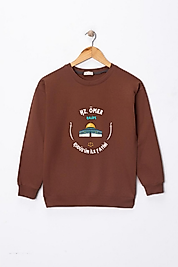 Erkek Çocuk "Hz Ömer" Baskılı Pamuklu Sweat