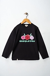 Yetişkin Uzun Kollu Bisiklet Yaka "Oruçluyum"  Baskılı Tişört Mevsimlik Pamuklu