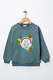 Erkek Çocuk Siyah "Hoşgeldin Ramazan" Baskılı Pamuklu Sweat