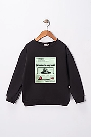 Erkek Çocuk "Fatih Sultan Mehmet" Padişah Baskılı Pamuklu Sweat