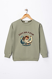 Erkek Çocuk "Hz Enes Bin Malik" Baskılı Pamuklu Sweat