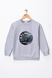 Erkek Çocuk "Kuran Okuyorum, Uzayı Öğreniyorum"  Baskılı Pamuklu Sweat