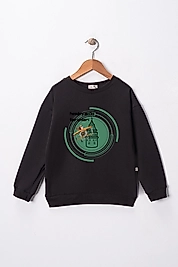 Erkek Çocuk "Hazerfen" Baskılı Pamuklu Sweat