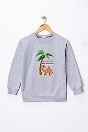 Çocuk "Kasva" Baskılı Pamuklu Sweat