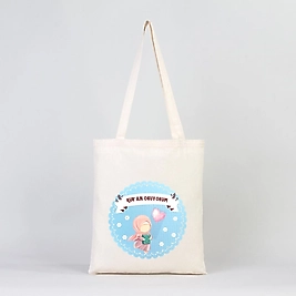 "Kuran Okuyorum" Baskılı Omuz Çantası Gabardin Kumaş