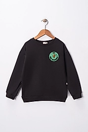 Çocuk "Ben Oruç Tutuyorum"  Baskılı Pamuklu Sweat