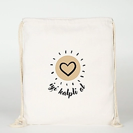 "İyi Kalpli Ol!" Baskılı Ham Bez Sırt Çantası %100 Pamuk