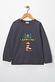 Erkek Çocuk "Ramazan"  Baskılı Pamuklu Sweat