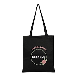"Her İşin Başında Besmele"  Baskılı Omuz Çantası Gabardin Kumaş