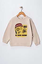 Erkek Çocuk "Abdülhamid Han" Baskılı Pamuklu Sweat