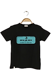 Yetişkin Kısa Kollu Bisiklet Yaka "Hz Musab Bin Umeyr" Baskılı Tişört Mevsimlik Pamuklu