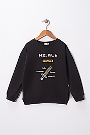 Erkek Çocuk "Hz Ali" Baskılı Pamuklu Sweat