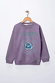 Kız Çocuk "Hz Hatice"  Baskılı Pamuklu Sweat