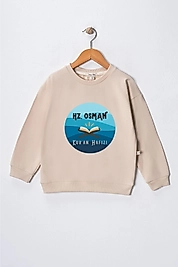 Erkek Çocuk "Hz Osman"  Baskılı Pamuklu Sweat