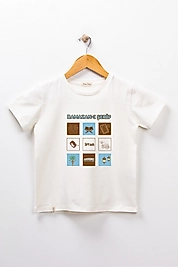 Yetişkin Kısa Kollu Bisiklet Yaka "Ramazan-ı Şerif" Baskılı Tişört Mevsimlik Pamuklu