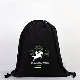 "Selahaddin Eyyübi" Baskılı Ham Bez Sırt Çantası %100 Pamuk