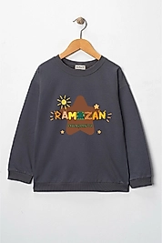 Çocuk "Ramazan Paylaşmaktır"  Baskılı Pamuklu Sweat